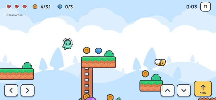 Landscape touch play with separate movement, climbing and jump controls.